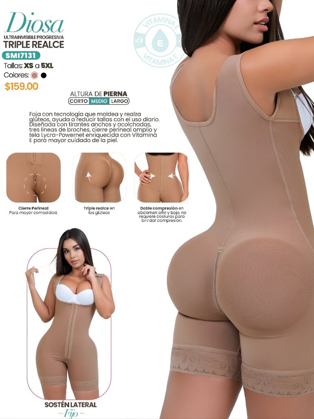 Stagmi Colombian Invisible Girdle Shaper Faja Shapewear Bodysuit DIOSA + Thong!